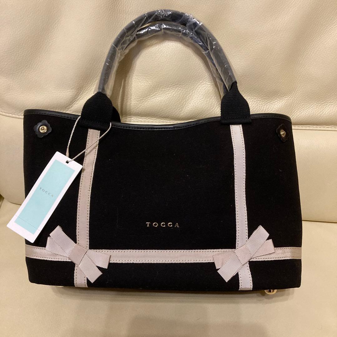 新品タグ付き　TOCCA トートバッグ 黒 キャンバス