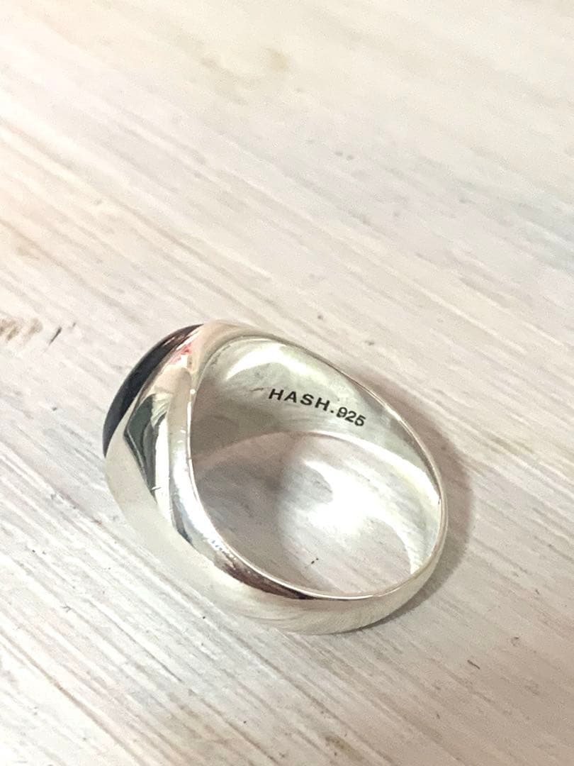 試着のみ★HASH. 16号　ラブラドライト　ラウンドリング　シルバー