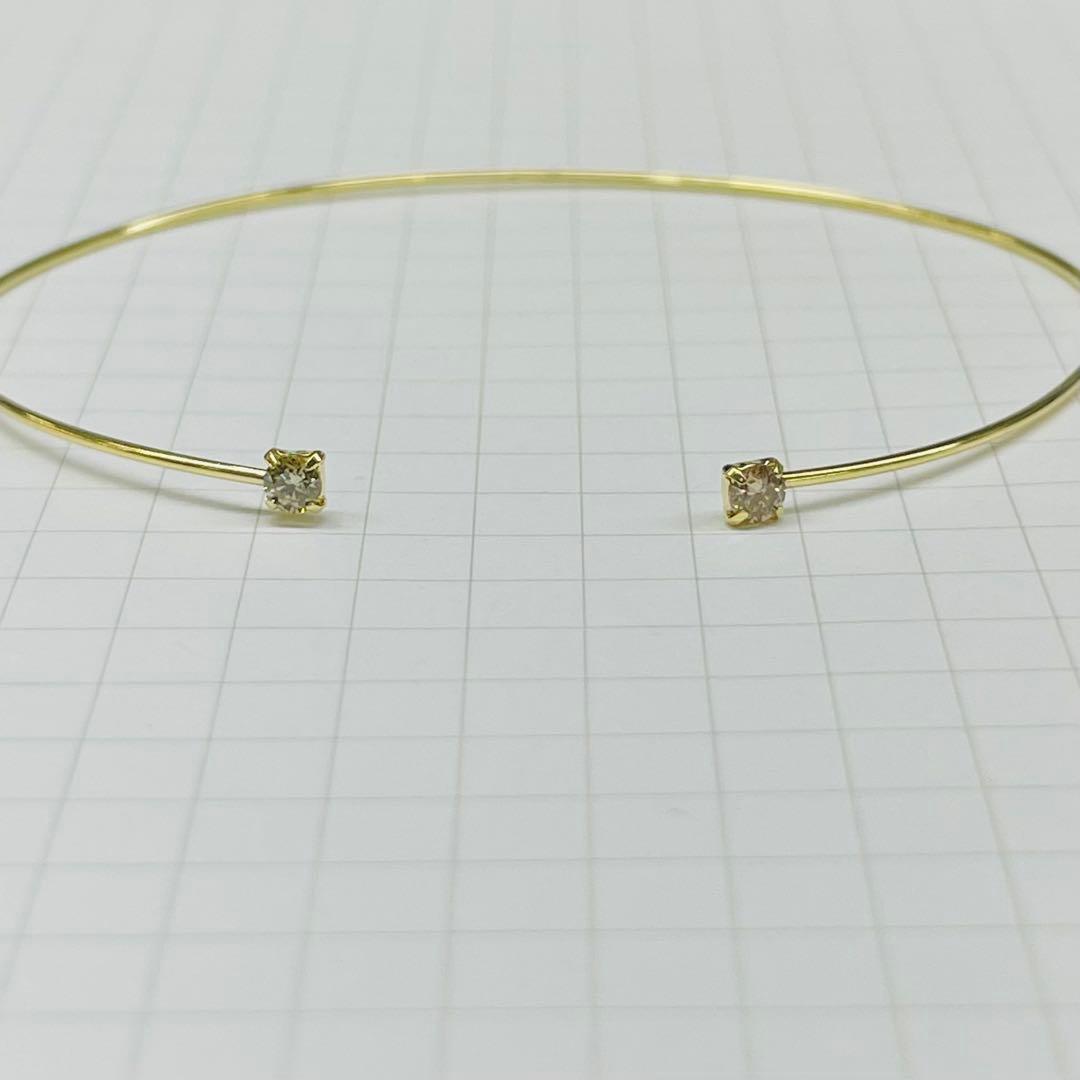 18金 ダイヤモンド バングル