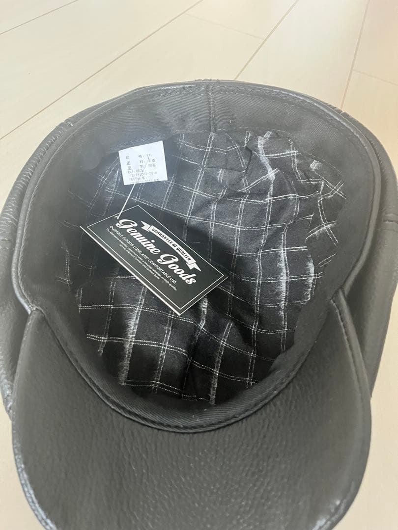 本革 レザー キャスケット 黒 新品未使用 タグ付き