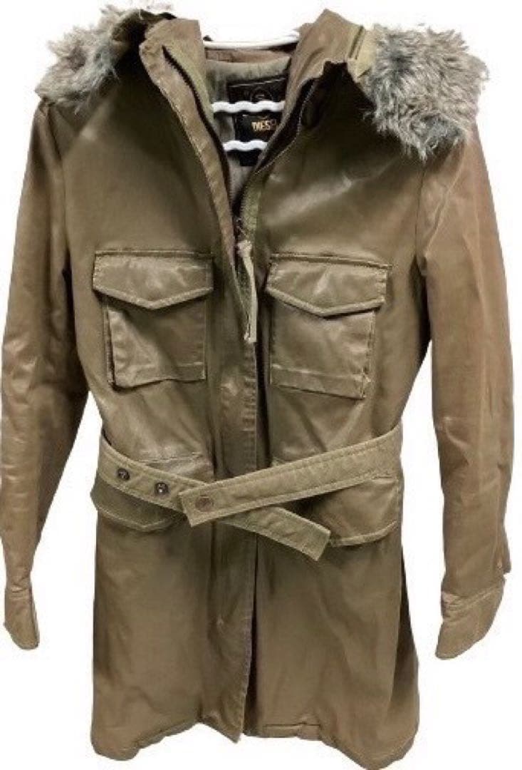 ディーゼル 00s archive M65型 ファーモッズコート ミリタリー光沢