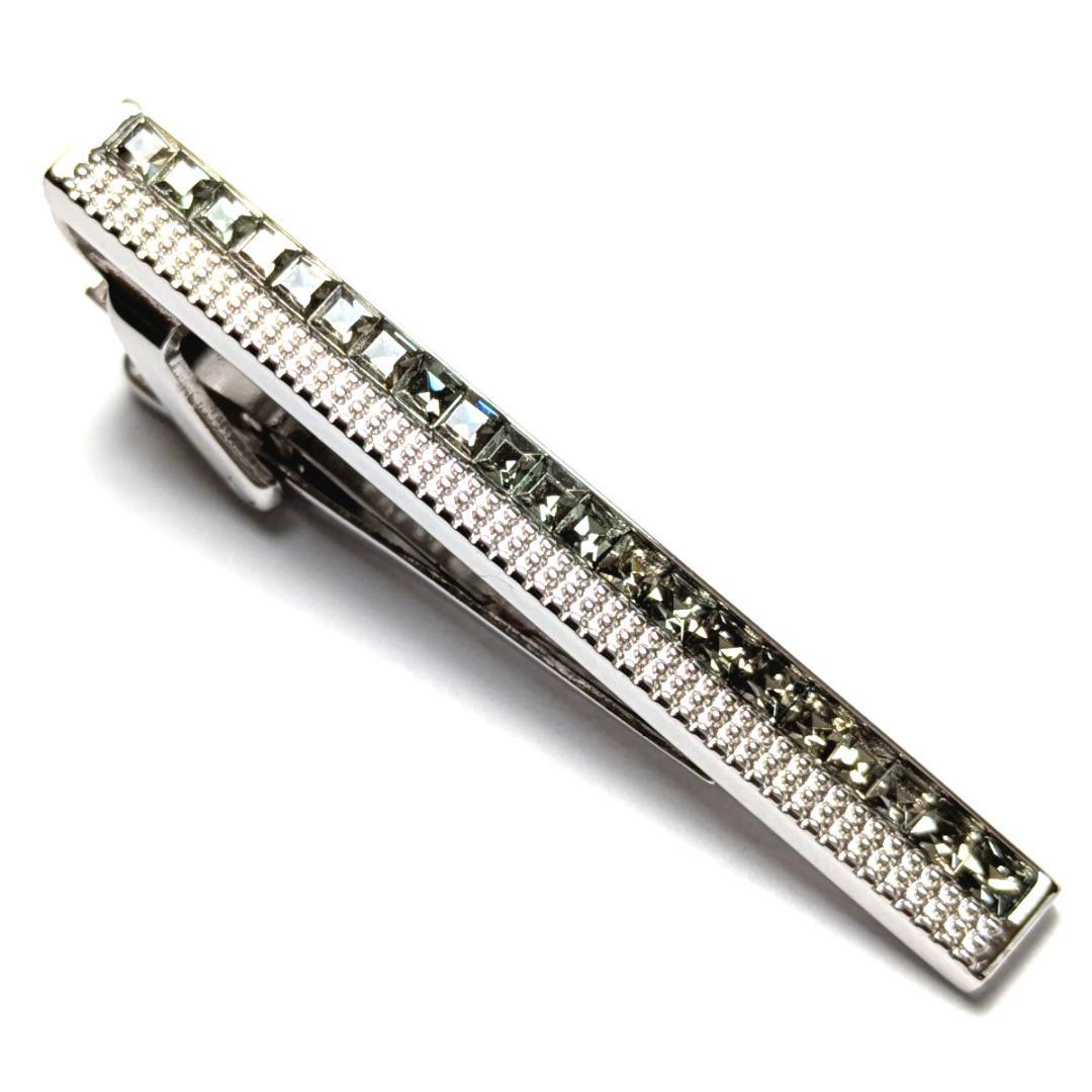 tat89 英国製 タテオシアン ネクタイピン シルバースワロフスキー ショート