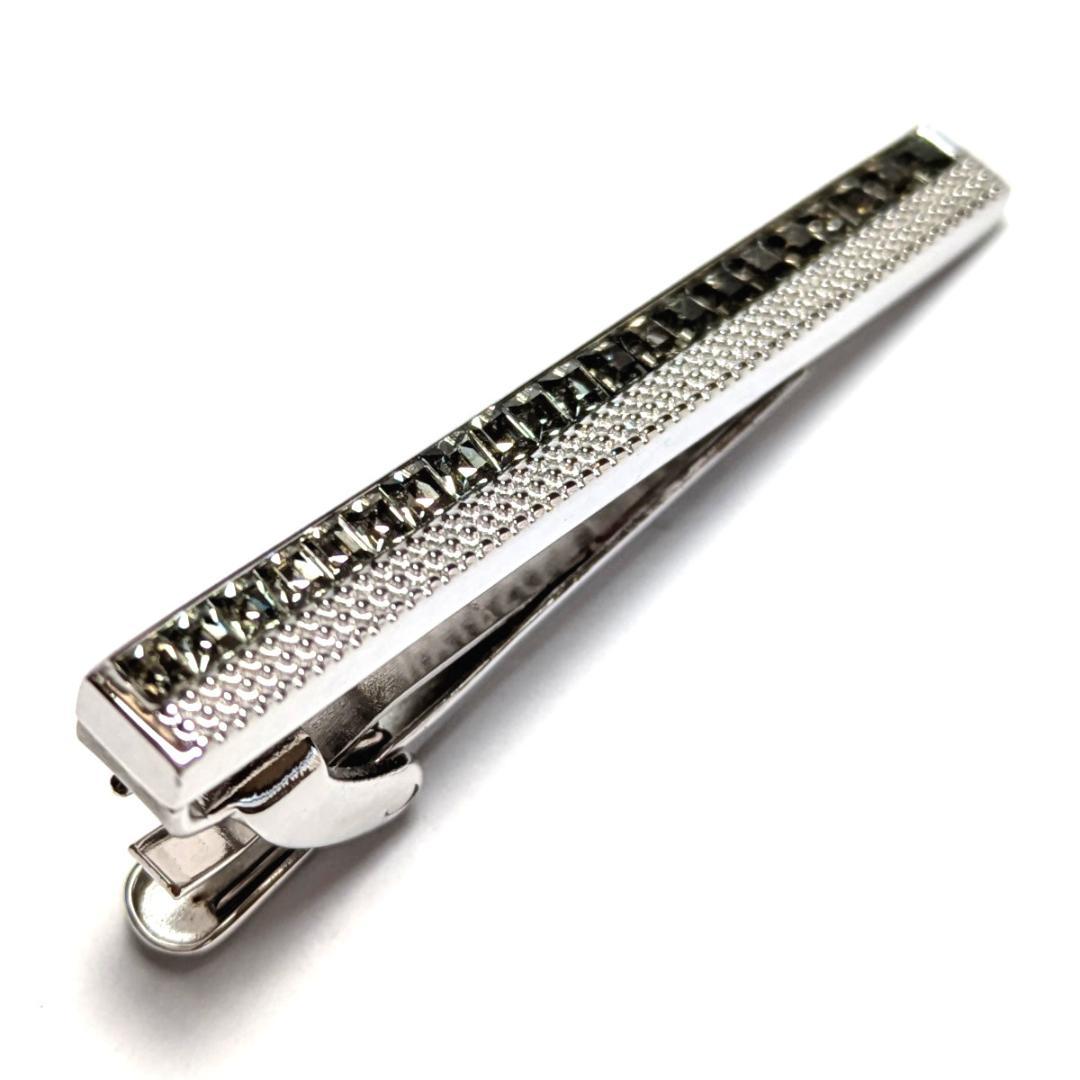 tat89 英国製 タテオシアン ネクタイピン シルバースワロフスキー ショート