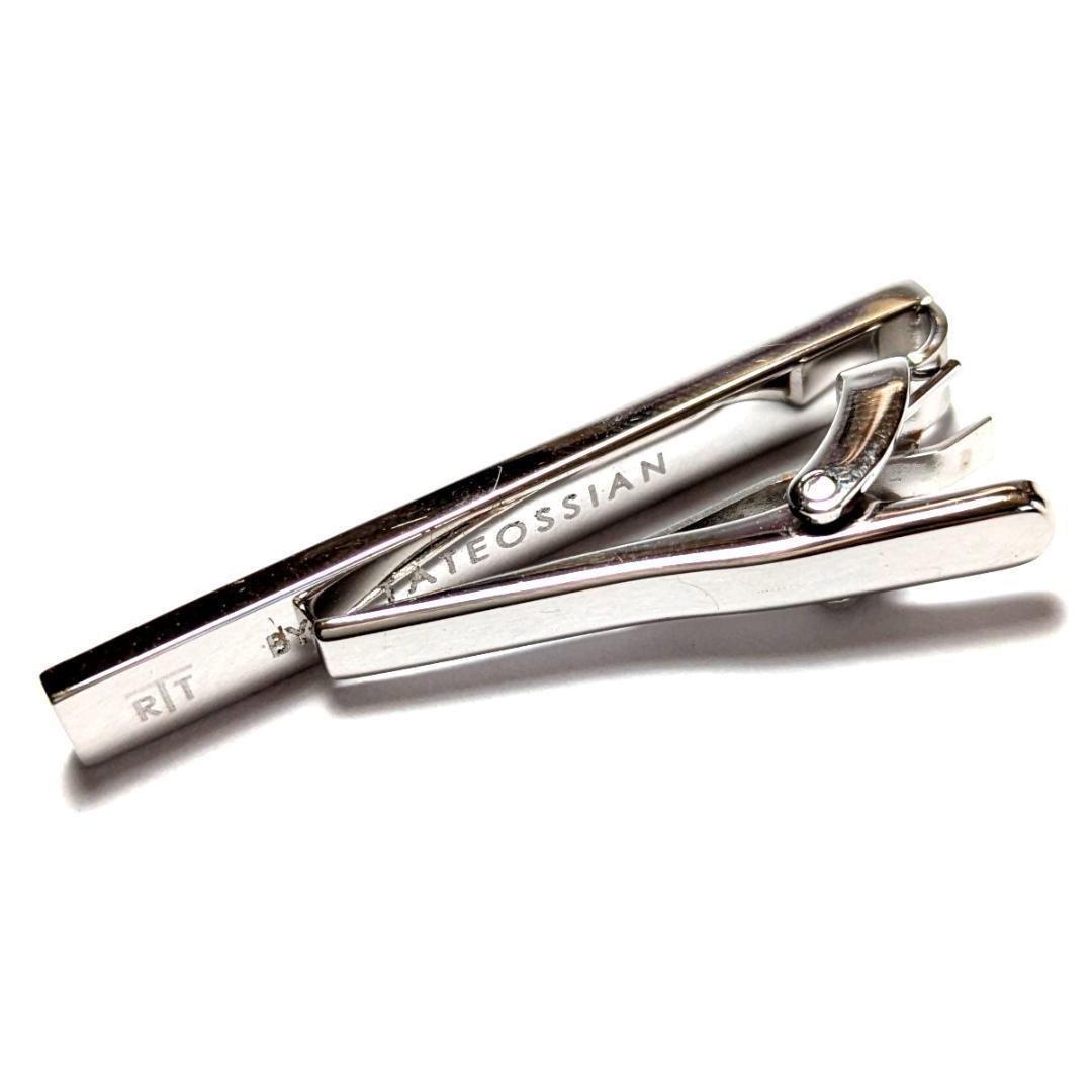 tat89 英国製 タテオシアン ネクタイピン シルバースワロフスキー ショート