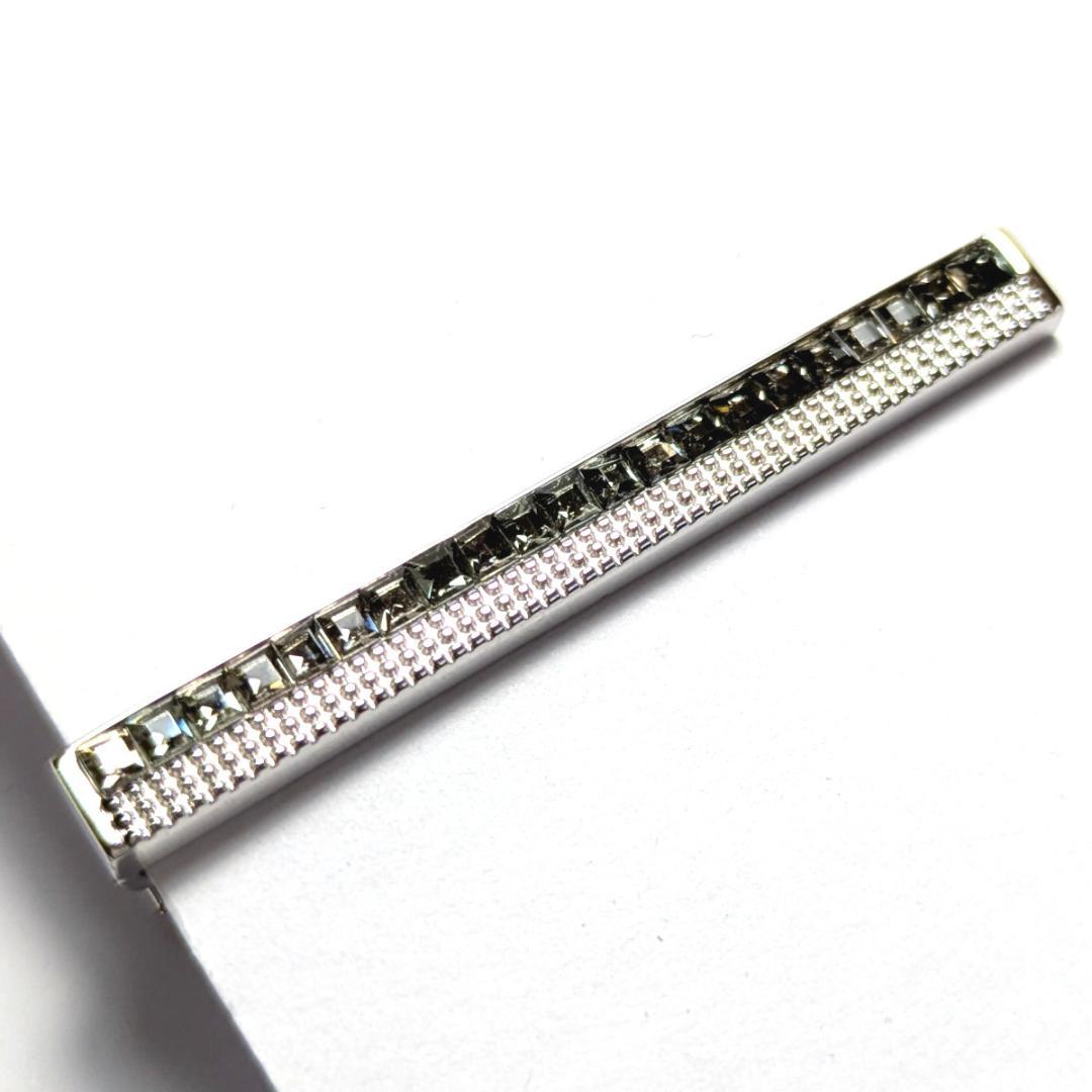 tat89 英国製 タテオシアン ネクタイピン シルバースワロフスキー ショート