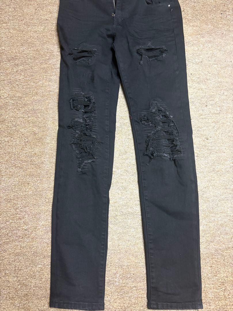 stwear UKドリル ダメージジーンズ