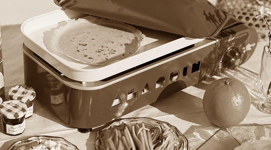 新品 アラジン SAG-RS21B ポータブル ガス ホットプレート 黄 ④