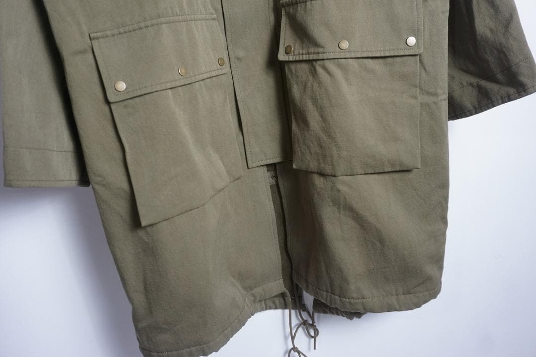 美品 ULTERIOR ミリタリー モッズ バルカラー コート 425O▲