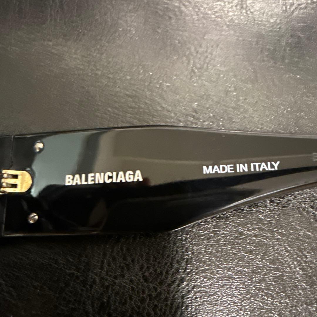 BALENCIAGA BOSSY ROUND ロゴスクエア サングラス