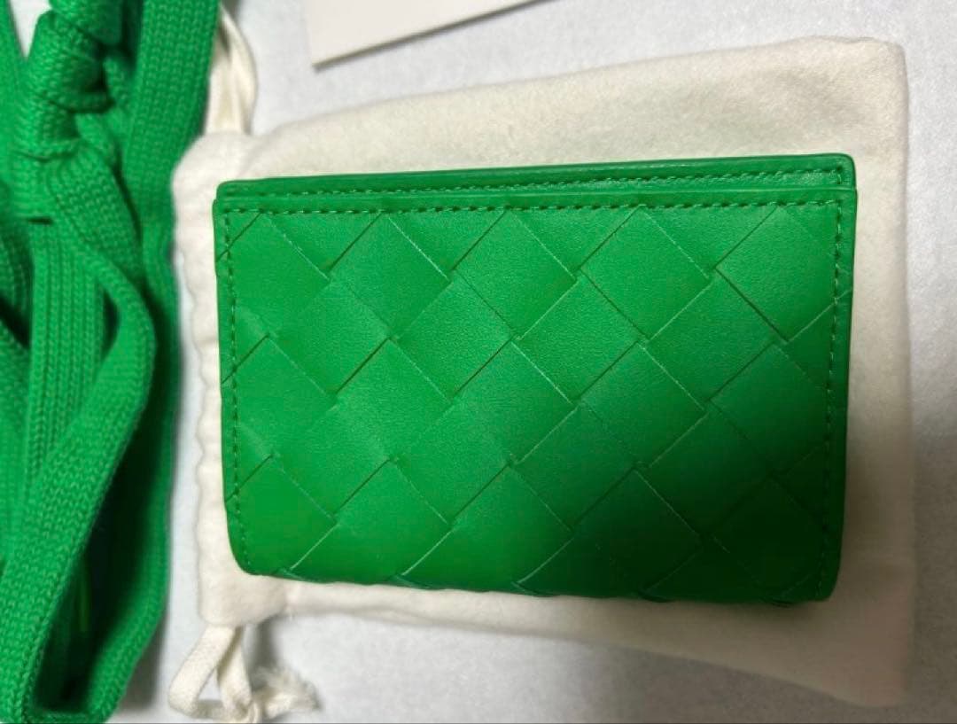 限定値下げ【未使用】BOTTEGA VENETA グリーン　名刺入れ 希少