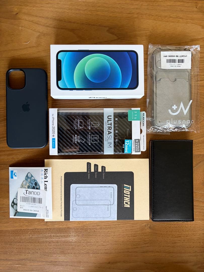 美品 iPhone 12 mini ブルー 64G 付属品未使用 箱、おまけ付き