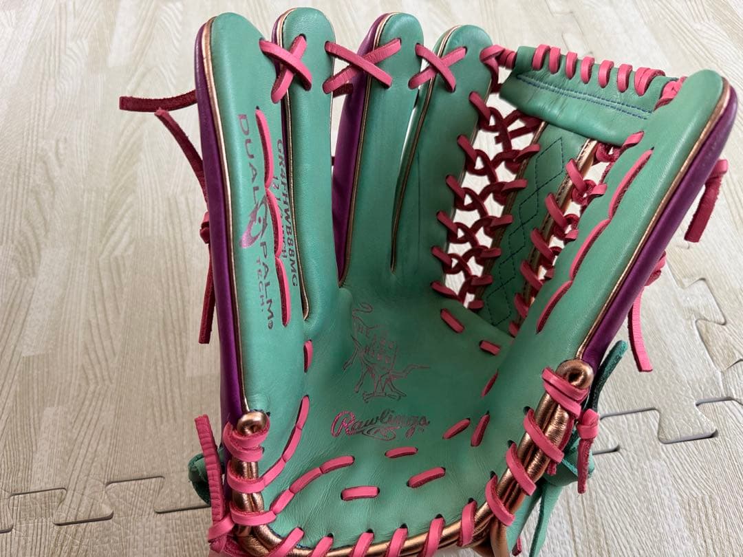 Rawlings 軟式グローブ 左投げ用 グリーン/パープル