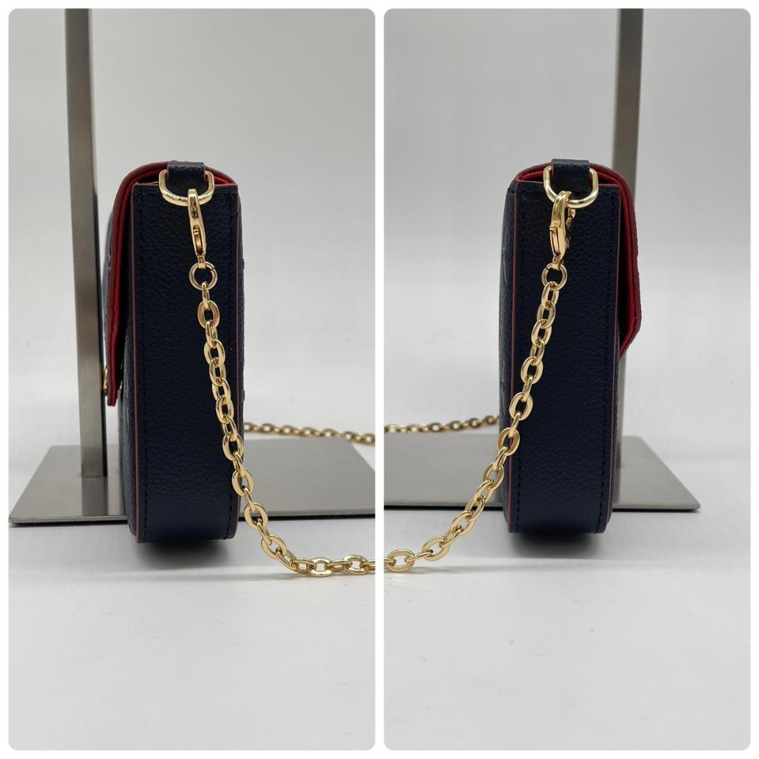 新品同様✨ ルイヴィトン チェーンウォレット フェリシー アンプラント マリーヌ