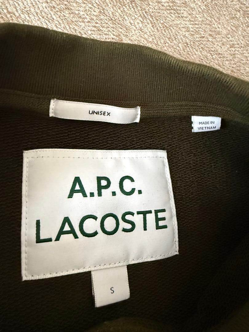 A.P.C. LACOSTE トレーナー Sサイズ オリーブ