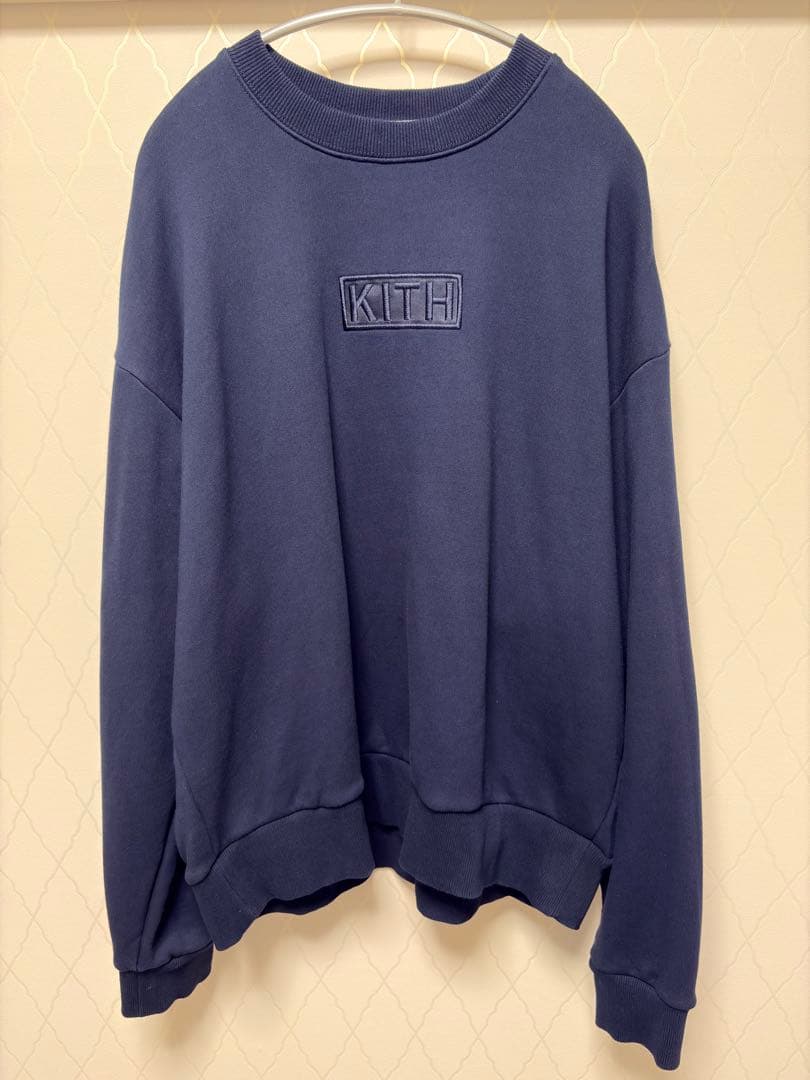 Kith Classic Logo Nelson Crewneck ネイビー L