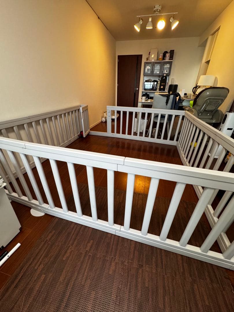 Anuri ベビーサークル【200cm×190cm】グレー