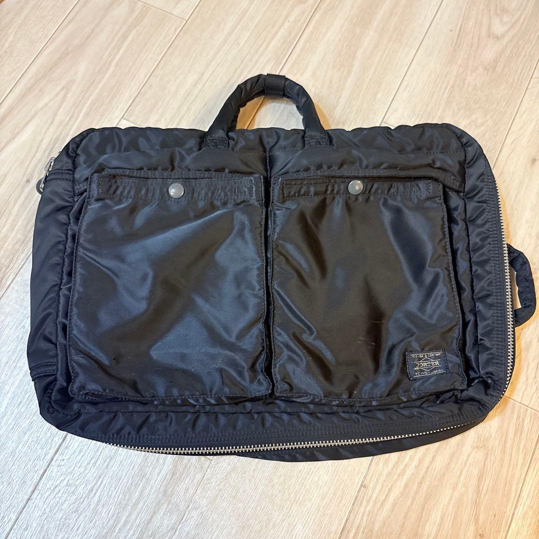 PORTER ポータータンカー ブリーフケースリュック黒ナイロン A4・PC