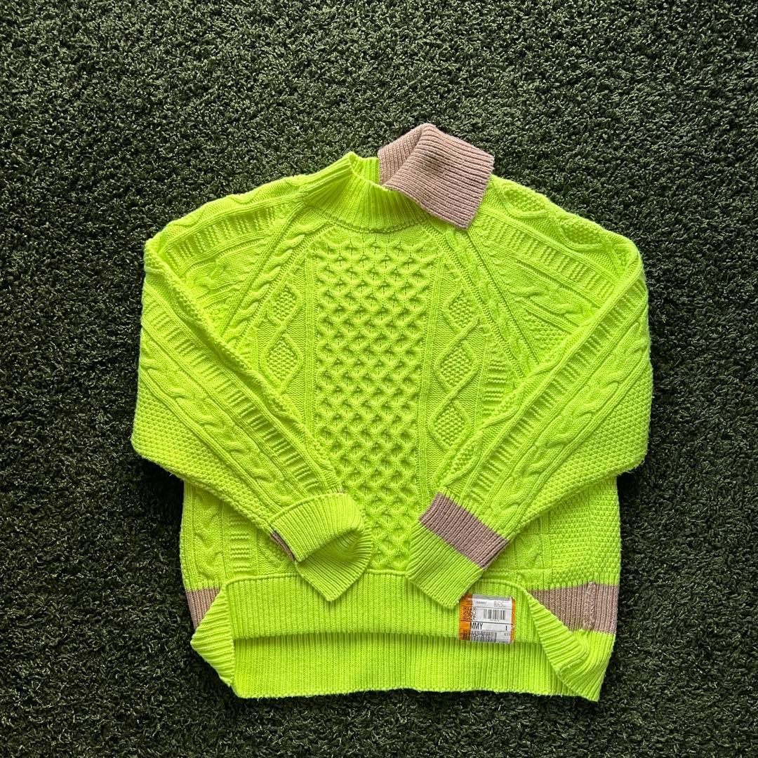 MAISON MIHARA YASUHIRO デザインセーター (グリーン)