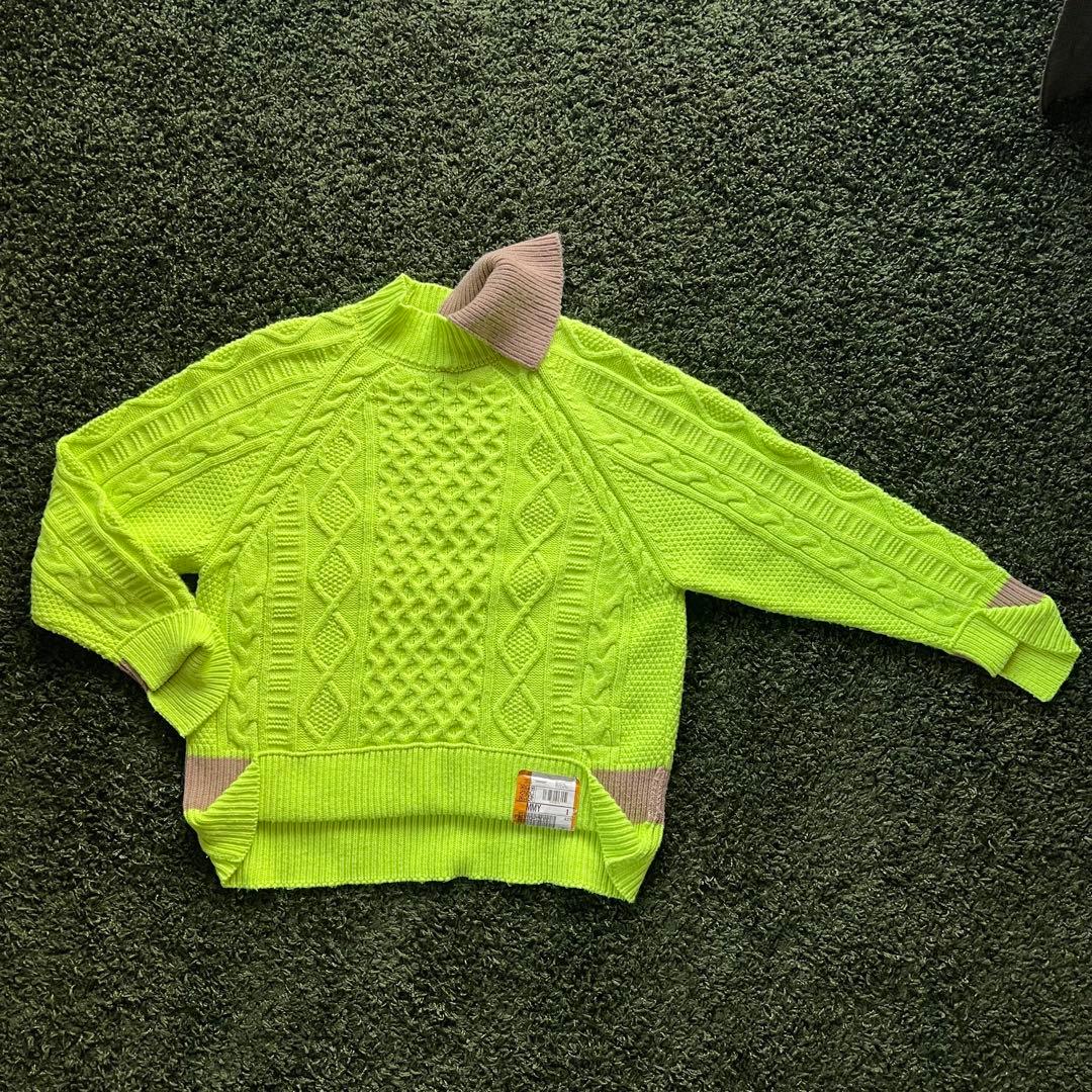 MAISON MIHARA YASUHIRO デザインセーター (グリーン)