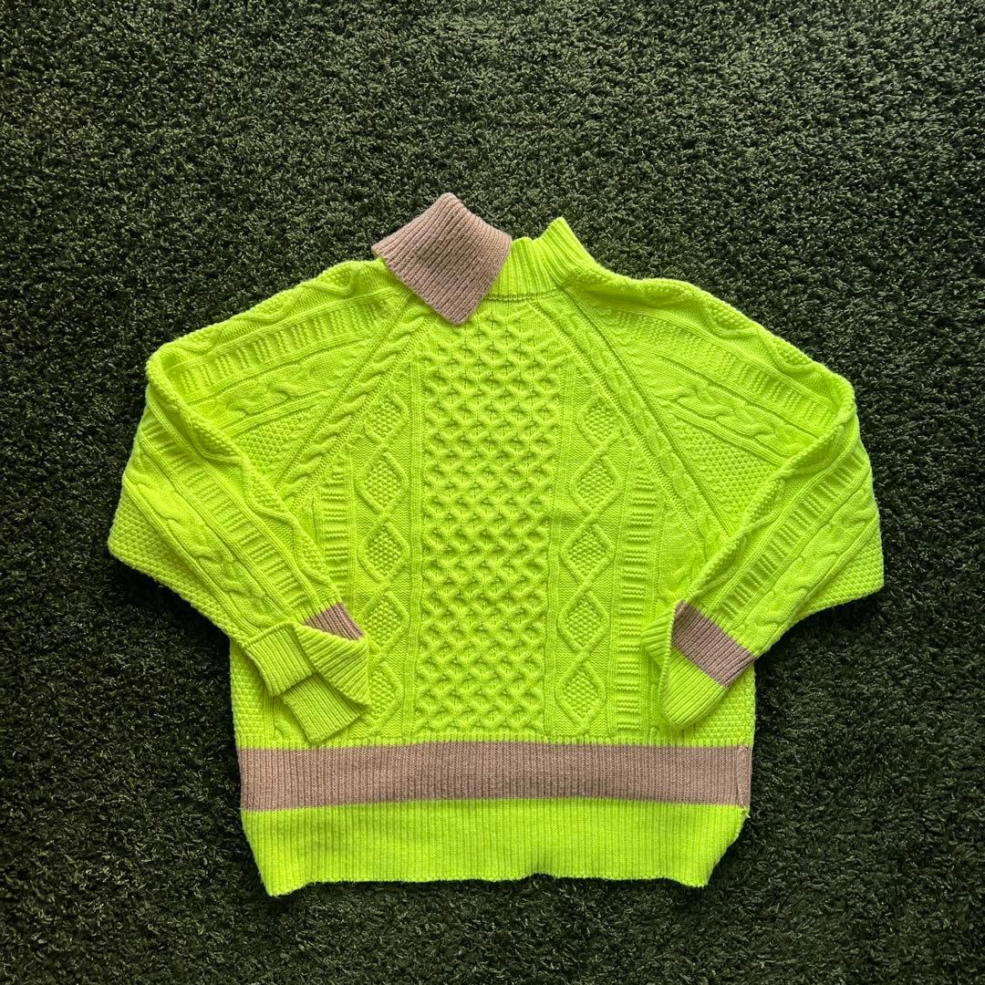 MAISON MIHARA YASUHIRO デザインセーター (グリーン)