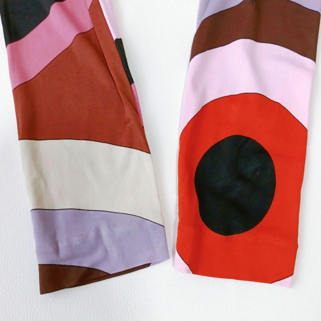 【エミリオプッチ】ロングワンピース　総柄　イタリア製　ベルト　プッチ柄　伸縮