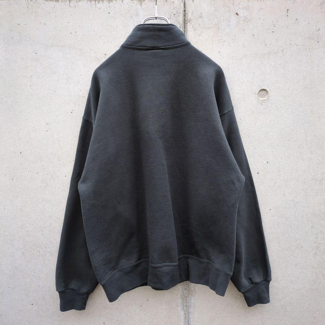 90s USA製 Russell Black Half Zip Sweat