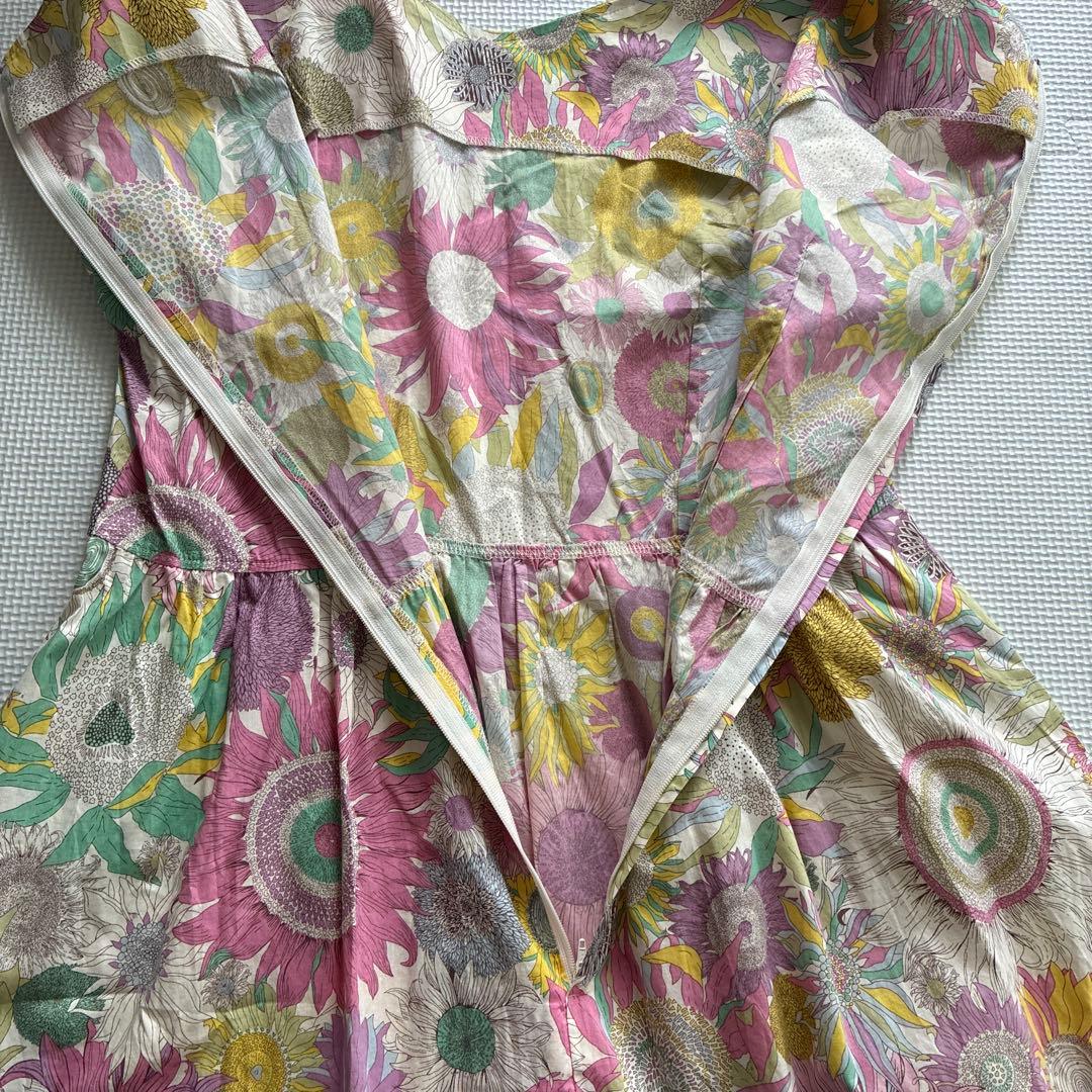 同梱あり専用ベビー80花柄ロンパース・ママ用ドレスセット　双子コーデ