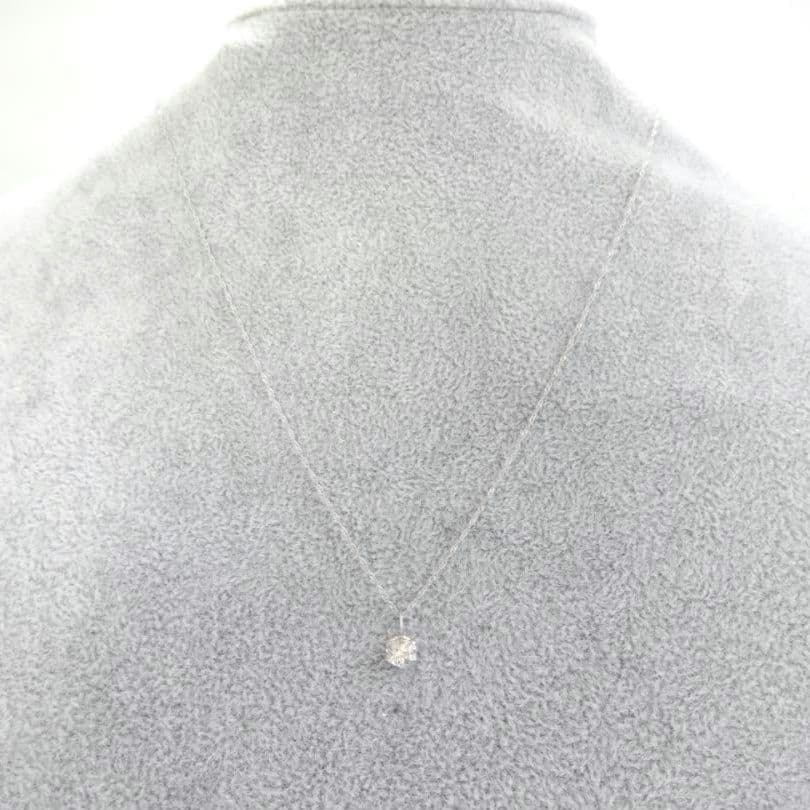 【美品】0.4ct　一粒ダイヤモンド　ネックレス　プラチナ