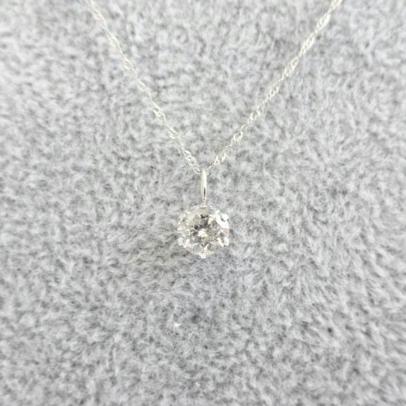 【美品】0.4ct　一粒ダイヤモンド　ネックレス　プラチナ
