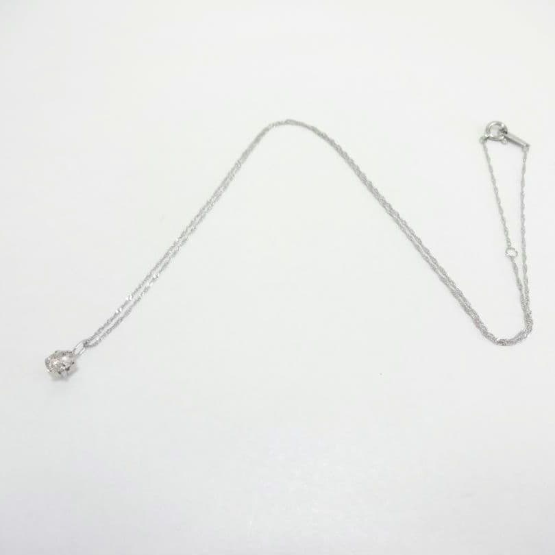 【美品】0.4ct　一粒ダイヤモンド　ネックレス　プラチナ