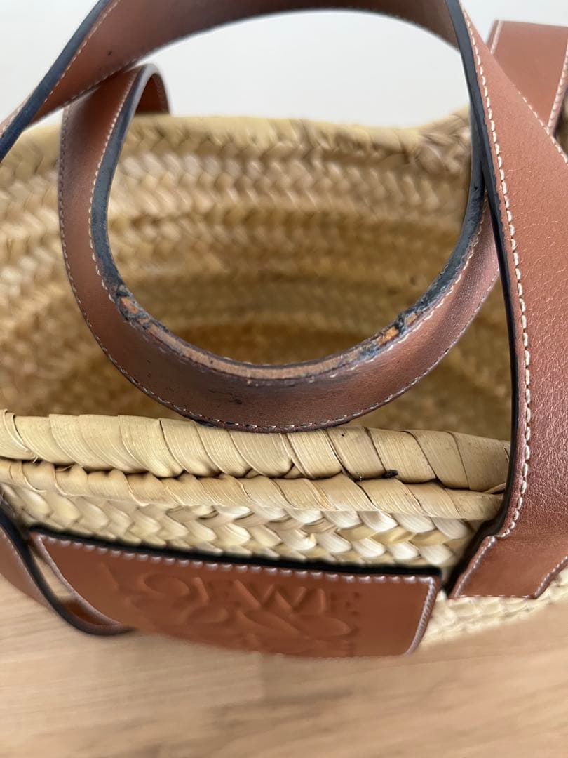 LOEWE かごバッグ ストロー ナチュラル