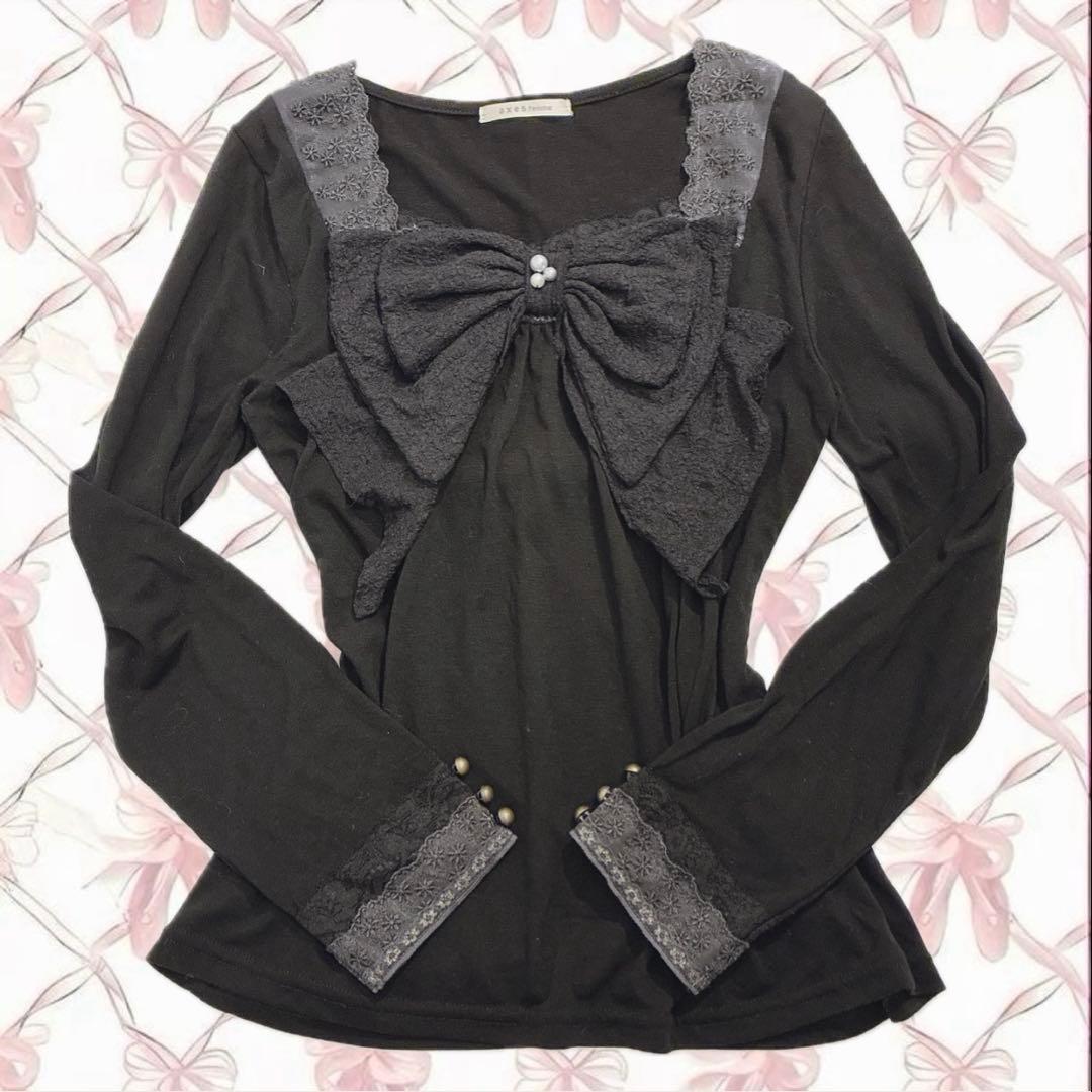 axes femme セット売 姫カジ ビッグリボン グランジ ダークコア 平成