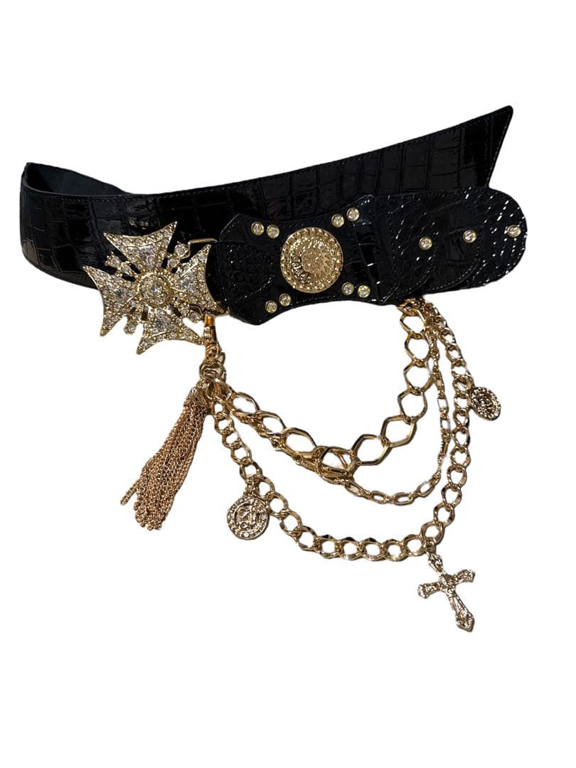 ⭐︎激レア⭐︎ 【美品】 d.i.a.　ゴールドカラー結晶バックルベルト 平成ギャル