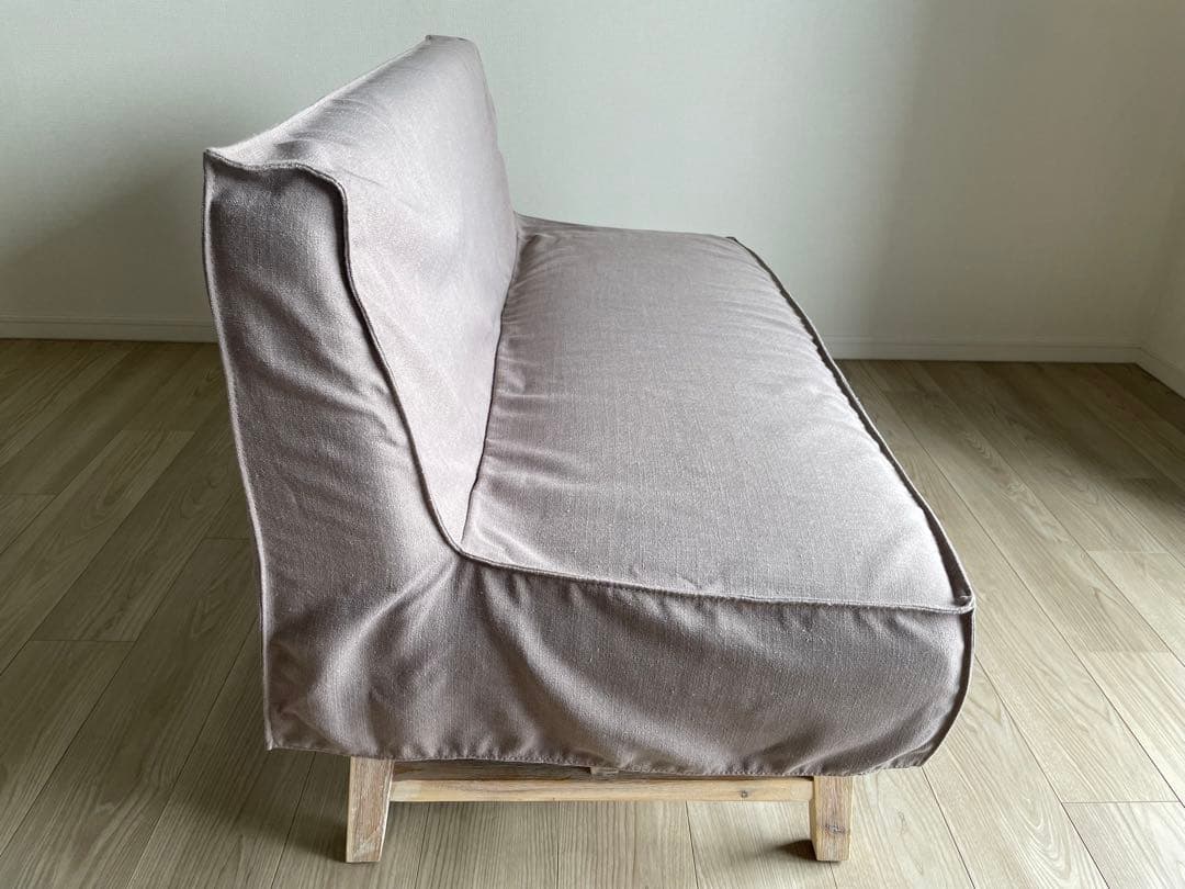 【週末限定価格】unico MANOA ベンチバックレスト ベージュ ソファ