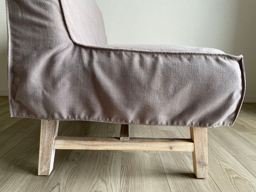 【週末限定価格】unico MANOA ベンチバックレスト ベージュ ソファ