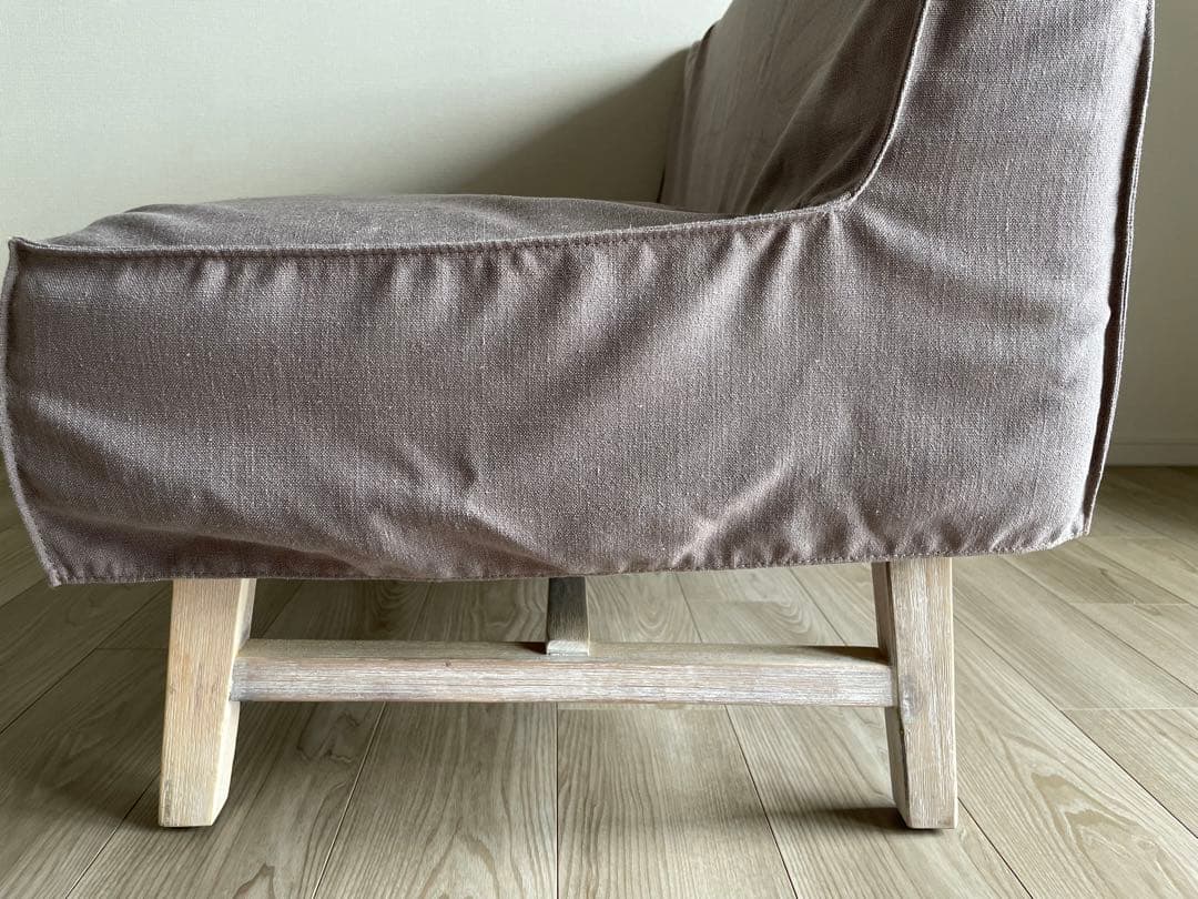 【週末限定価格】unico MANOA ベンチバックレスト ベージュ ソファ