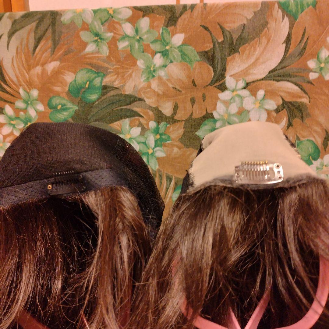 ウィッグ2台　スプレー＆ブラシ＆ネット＆スタンドピンクorブラウンのおまけ付き