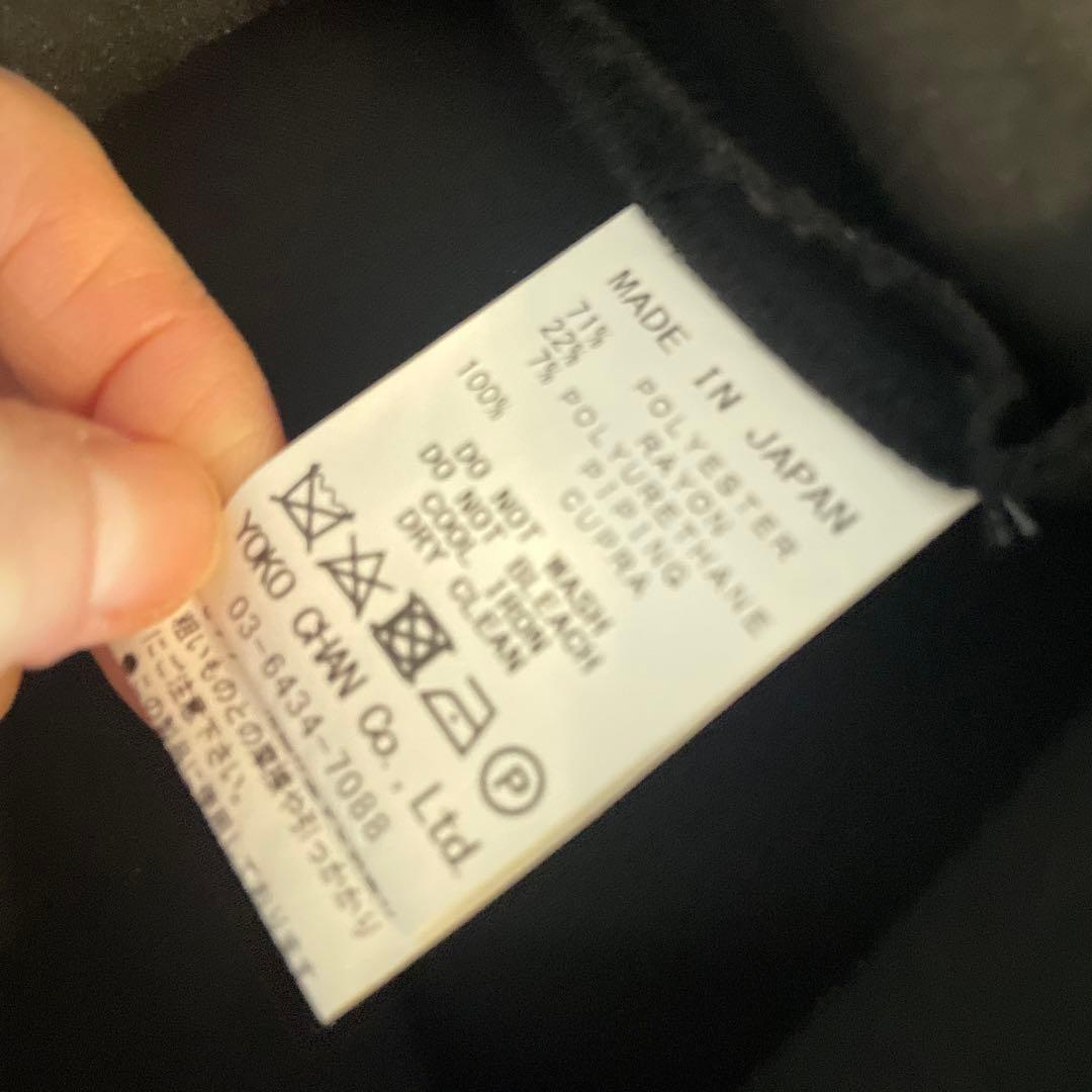 【★ピピコ★】YOKO CHAN ブラック　長袖 ワンピース パールネック