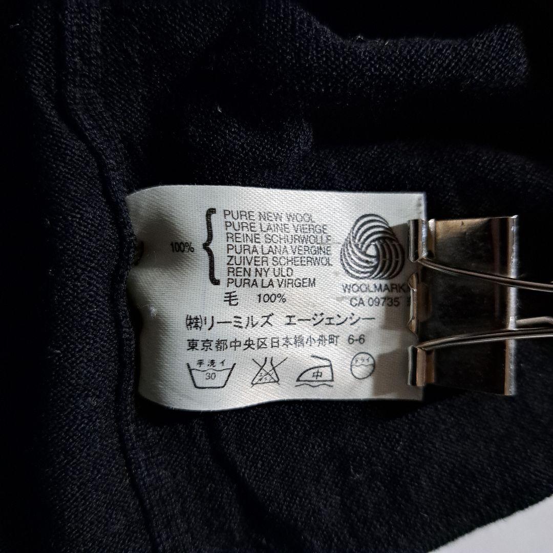 ジョンスメドレー タートルネック セーター ウール100% ブラック S