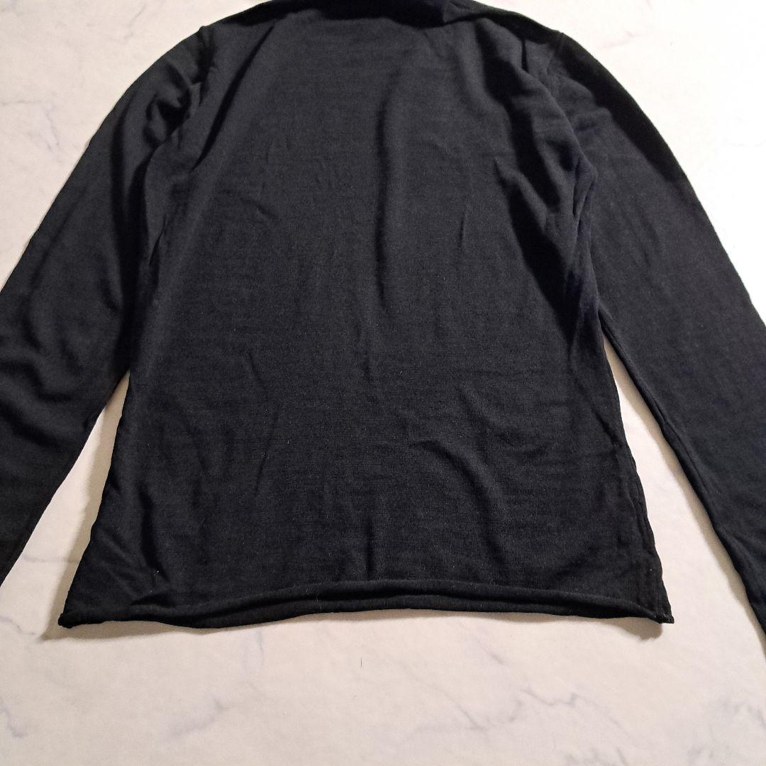 ジョンスメドレー タートルネック セーター ウール100% ブラック S