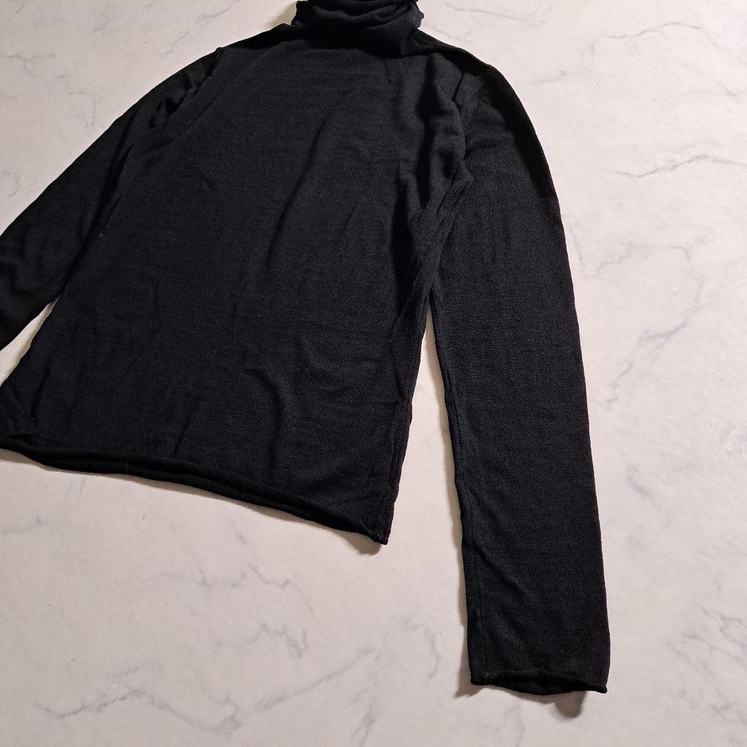 ジョンスメドレー タートルネック セーター ウール100% ブラック S