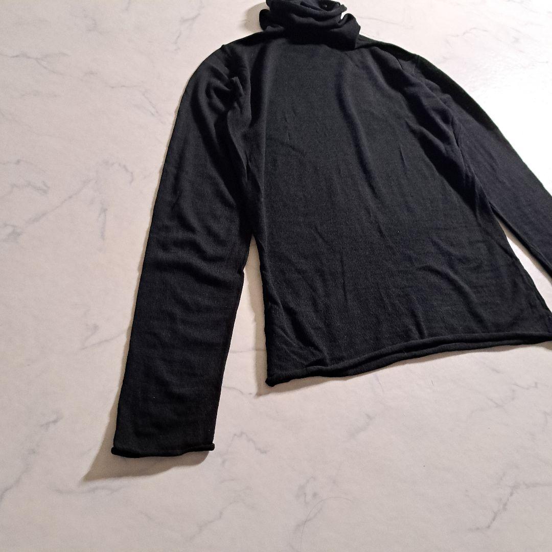 ジョンスメドレー タートルネック セーター ウール100% ブラック S