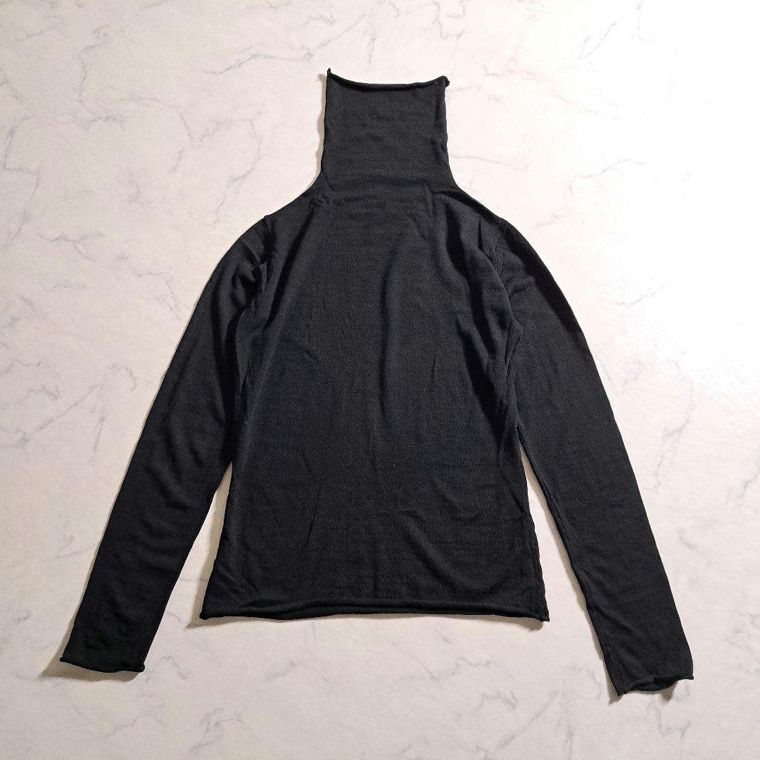 ジョンスメドレー タートルネック セーター ウール100% ブラック S