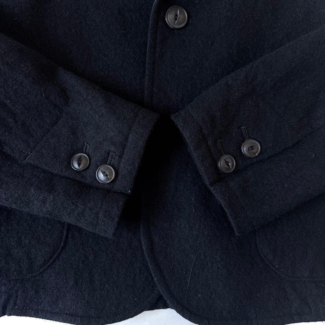 美品 アーツアンドサイエンス 日本製 縮絨ウールシルク テーラード ジャケット黒