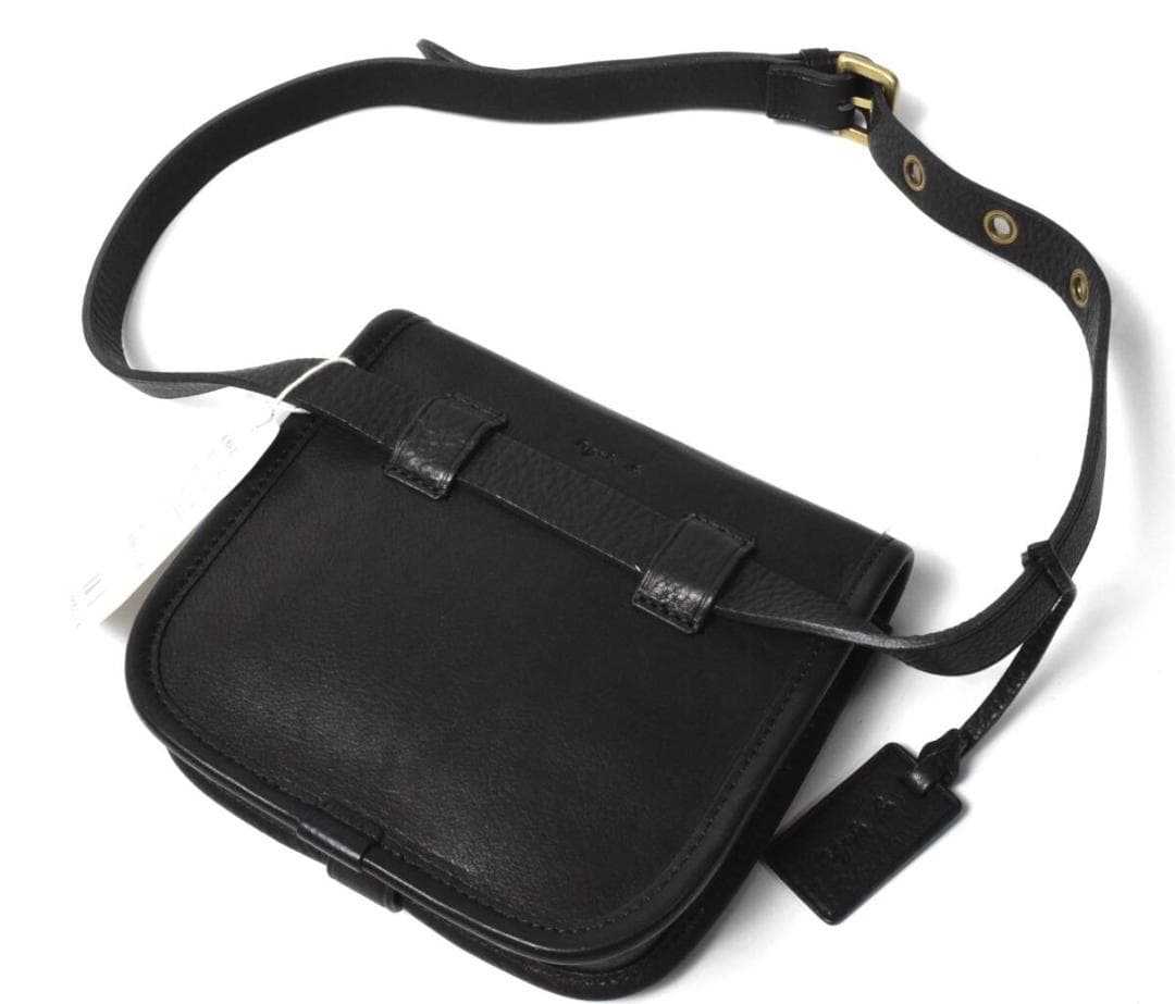 未使用 agnes b. アニエスベー レザー ウエストバッグ ブラック