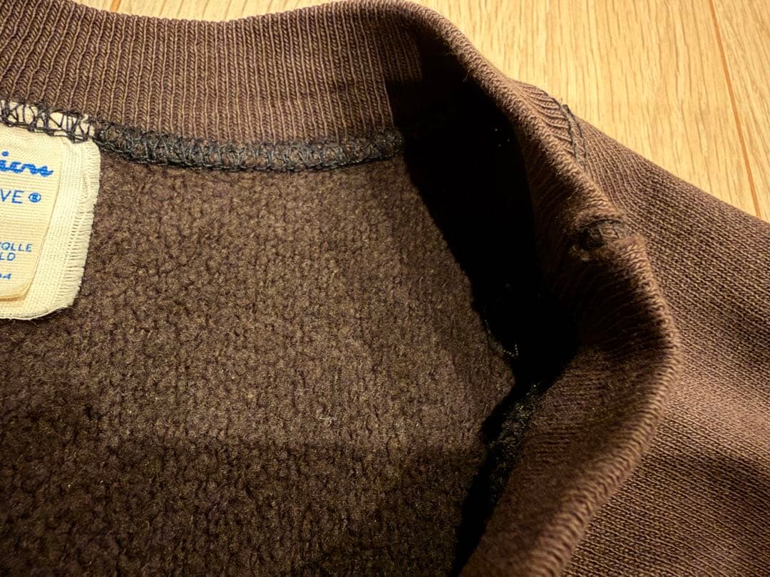 80s初期 チャンピオン 超フェード ブラック L リバースウィーブ 目無し 黒