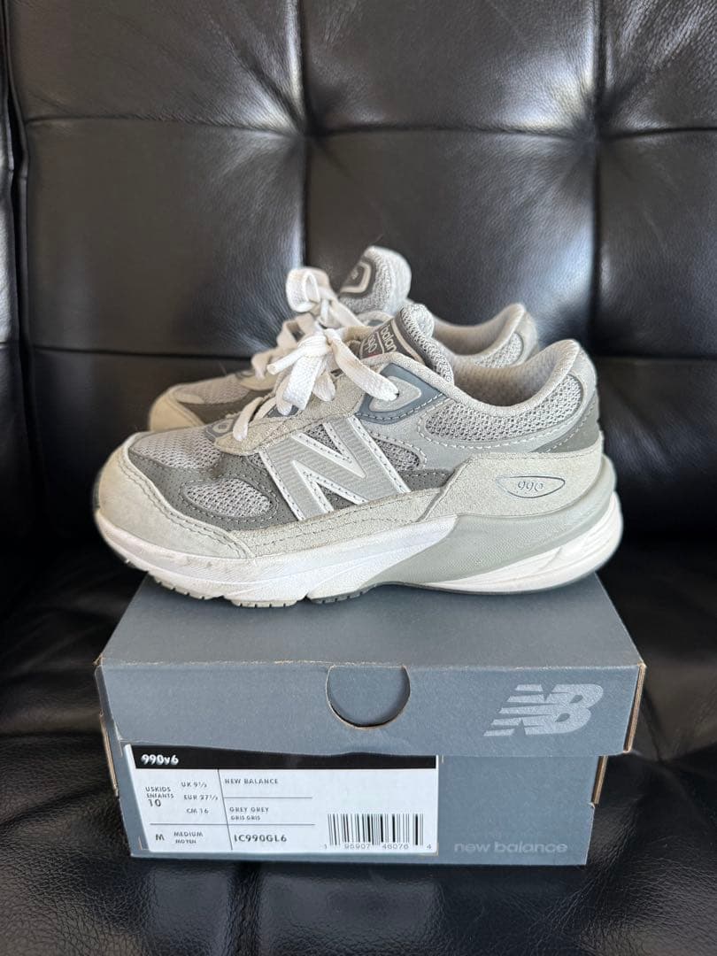 New Balance 990v6 グレー サイズ16cm 箱付き