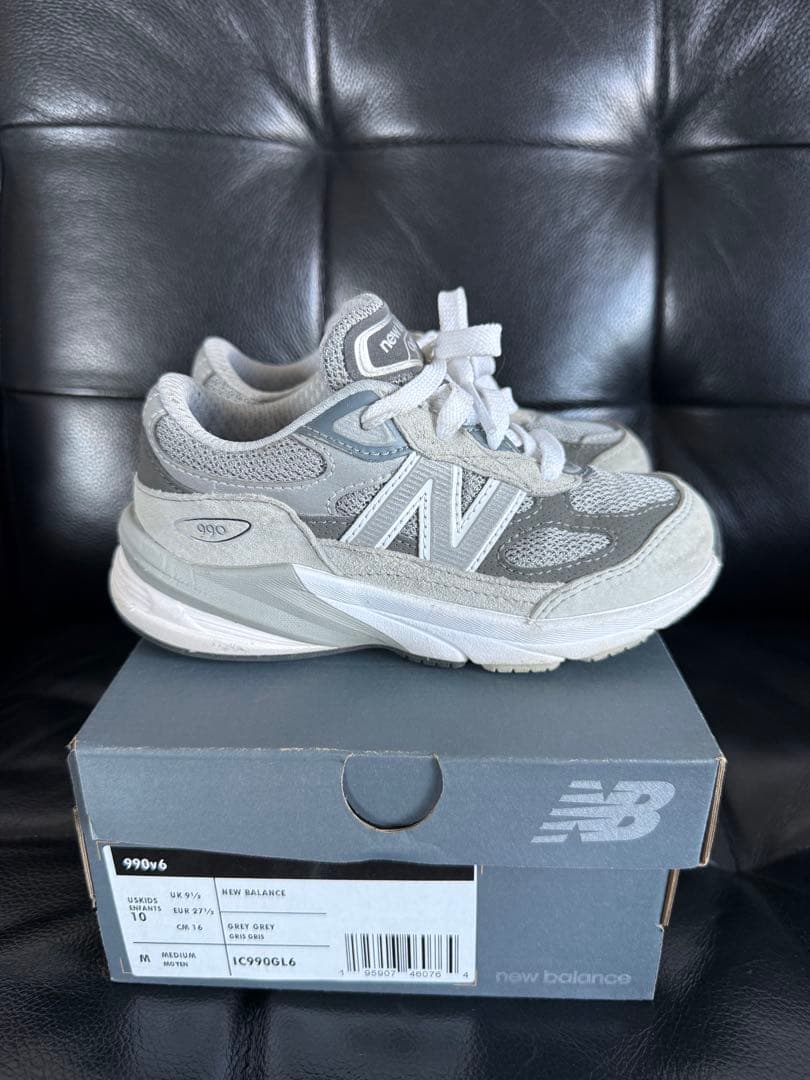 New Balance 990v6 グレー サイズ16cm 箱付き