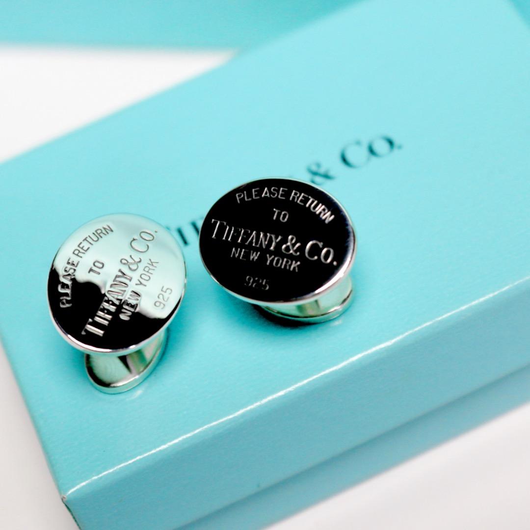 新品 ティファニー　オーバル　リターントゥ　カフス　カフリンクス　Tiffany