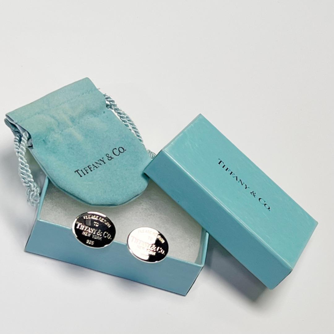 新品 ティファニー　オーバル　リターントゥ　カフス　カフリンクス　Tiffany